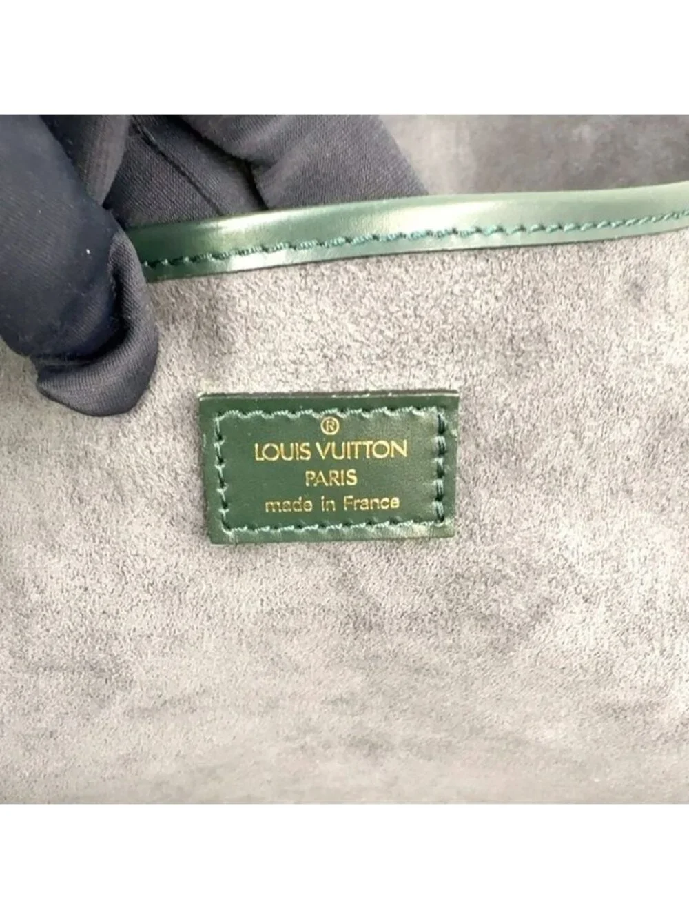 ★SOLD★ Louis Vuitton Elanga Un Posh Taiga Epi Sea Leather Green Boston Bag Gold - Picture 4 of 15